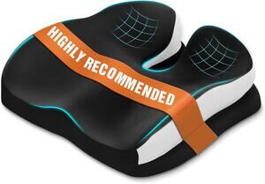 Memory Foam Ergonomic Seat Cushion for Office Chairs Pain Relief